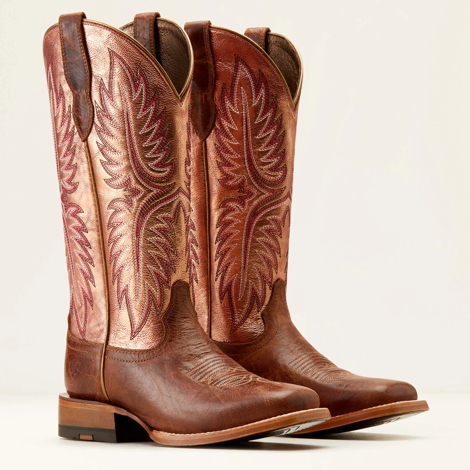 Ariat Women's Frontier Calamity Jane Western Boot in Bite the Dust Brown/ Desert Sunrise