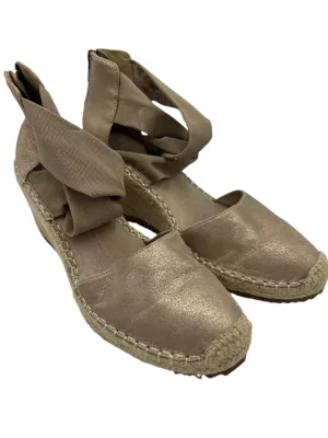 Beige Espadrille Wedges by Eileen Fisher, Size 10