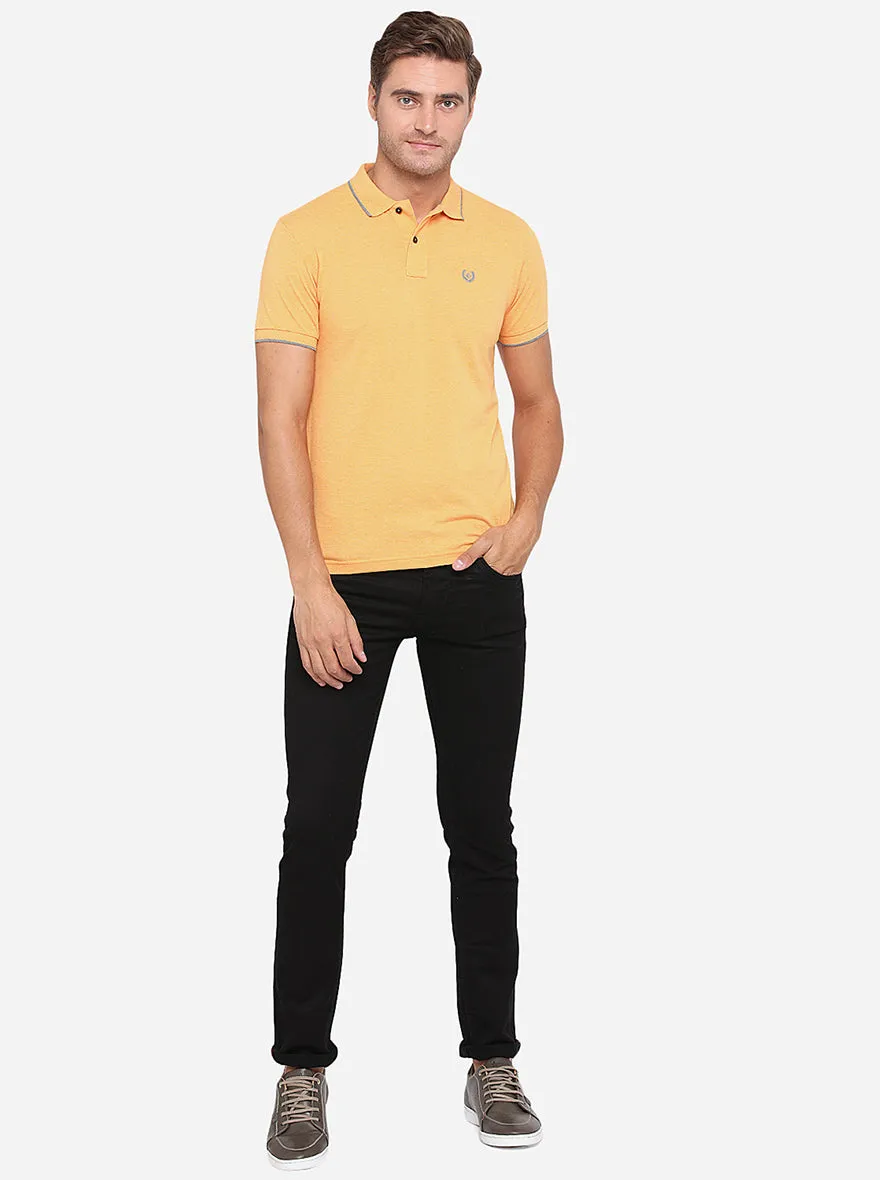 Buttercup Solid Slim Fit Polo T-Shirt | Greenfibre