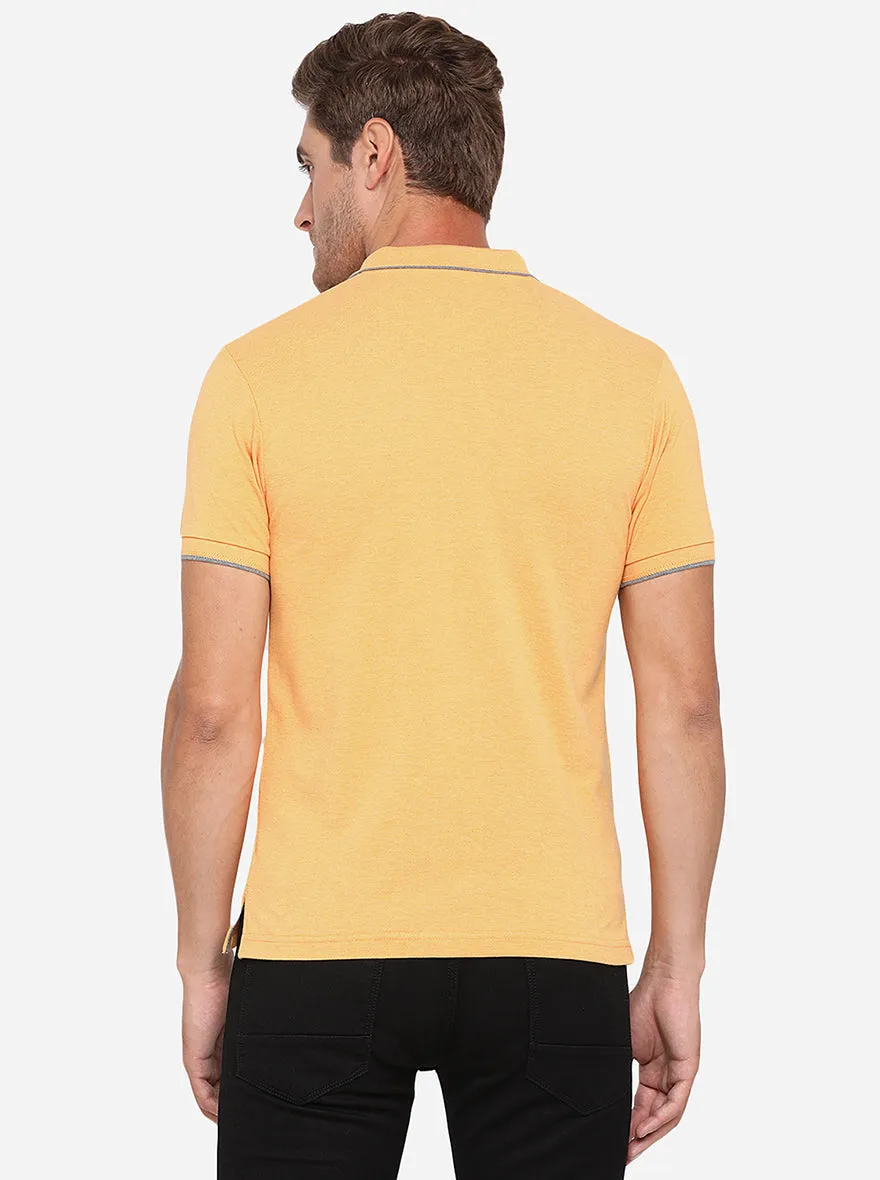 Buttercup Solid Slim Fit Polo T-Shirt | Greenfibre