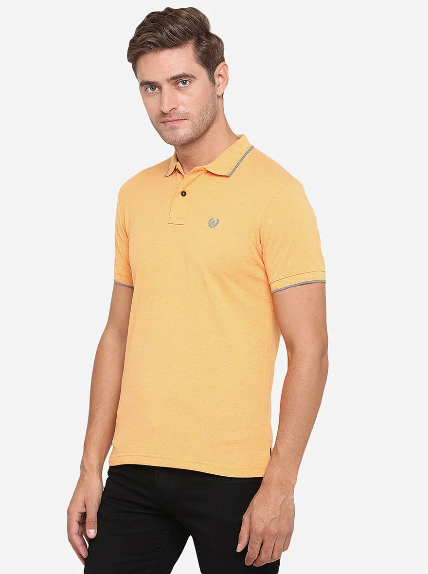 Buttercup Solid Slim Fit Polo T-Shirt | Greenfibre