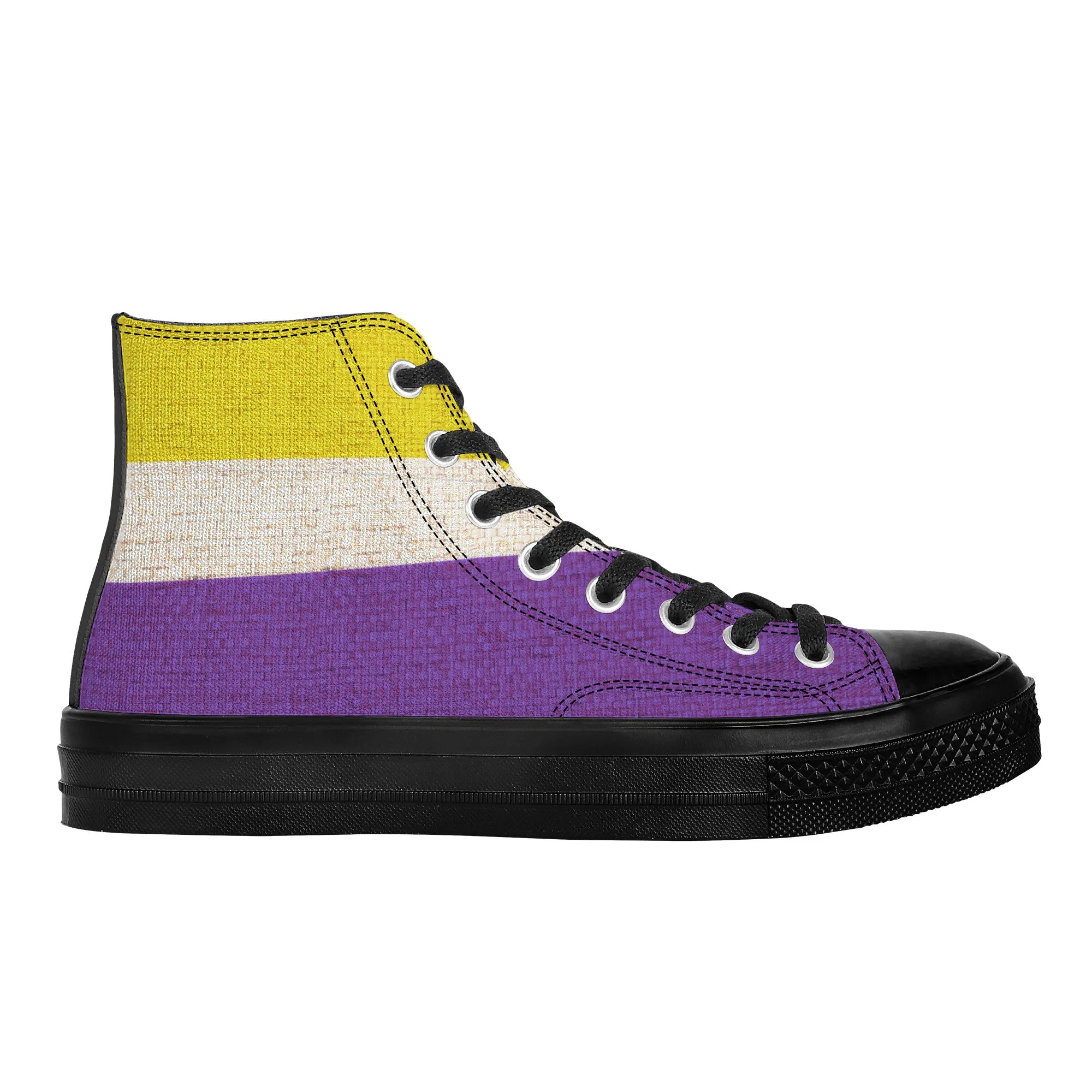 Cool shoes by Gayla Fox | Black High Top Customized | Shoe Zero