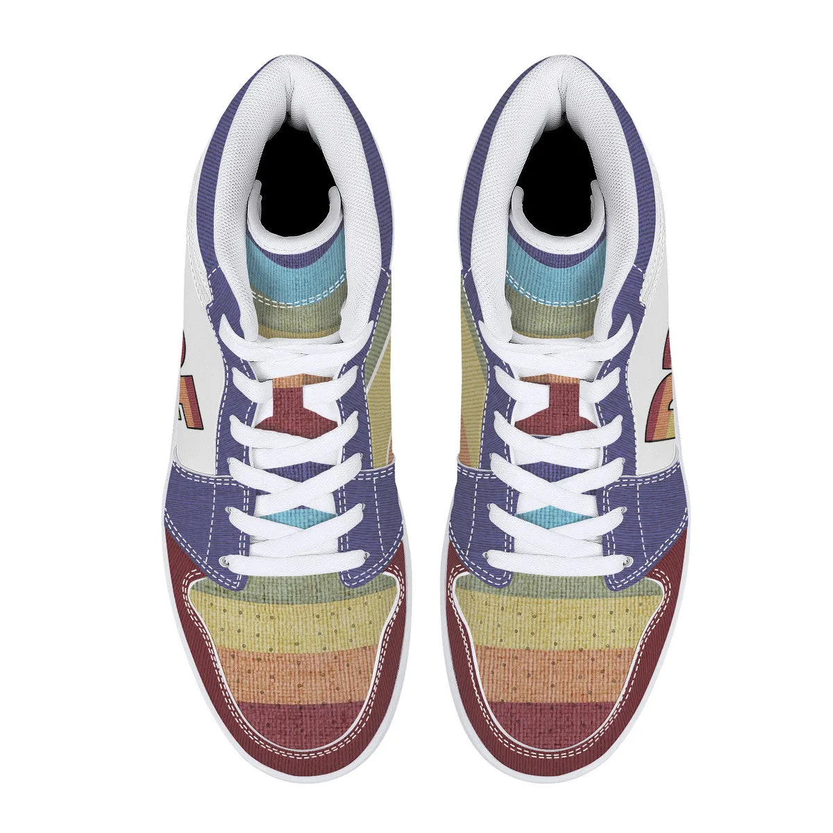 Cool shoes by Gayla Fox | White High Top Customized | Shoe Zero