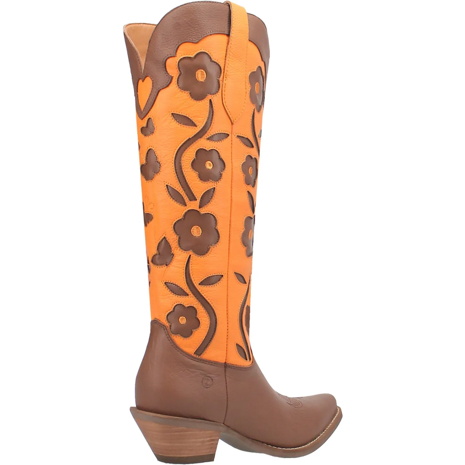 Dingo Womens Goodness Gracious Brown Leather Cowboy Boots