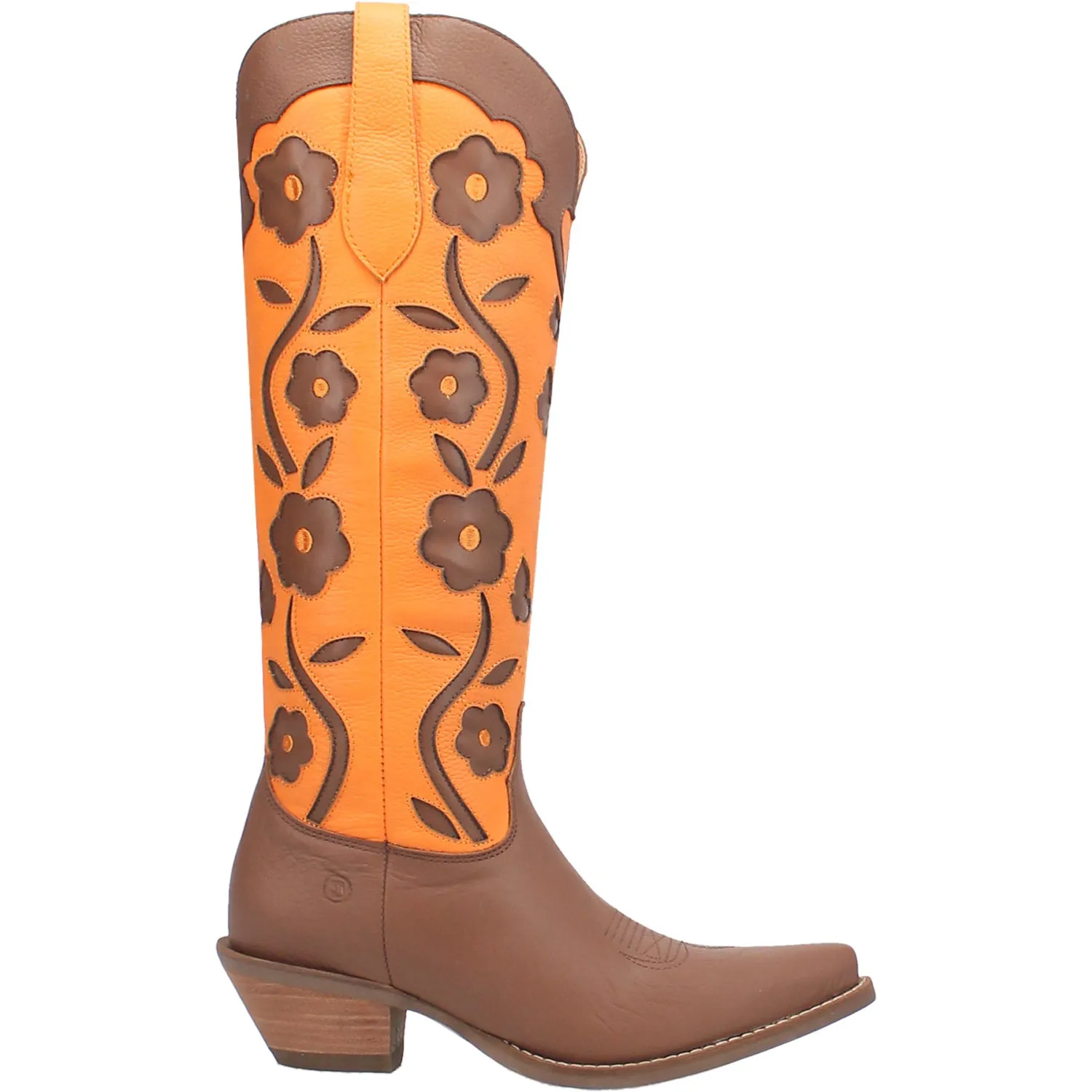 Dingo Womens Goodness Gracious Brown Leather Cowboy Boots