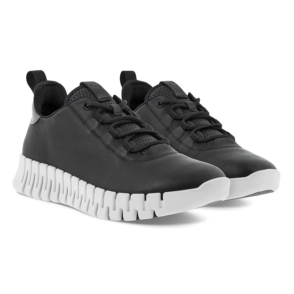 Ecco Women's Gruuv Sneaker in Black Light Grey