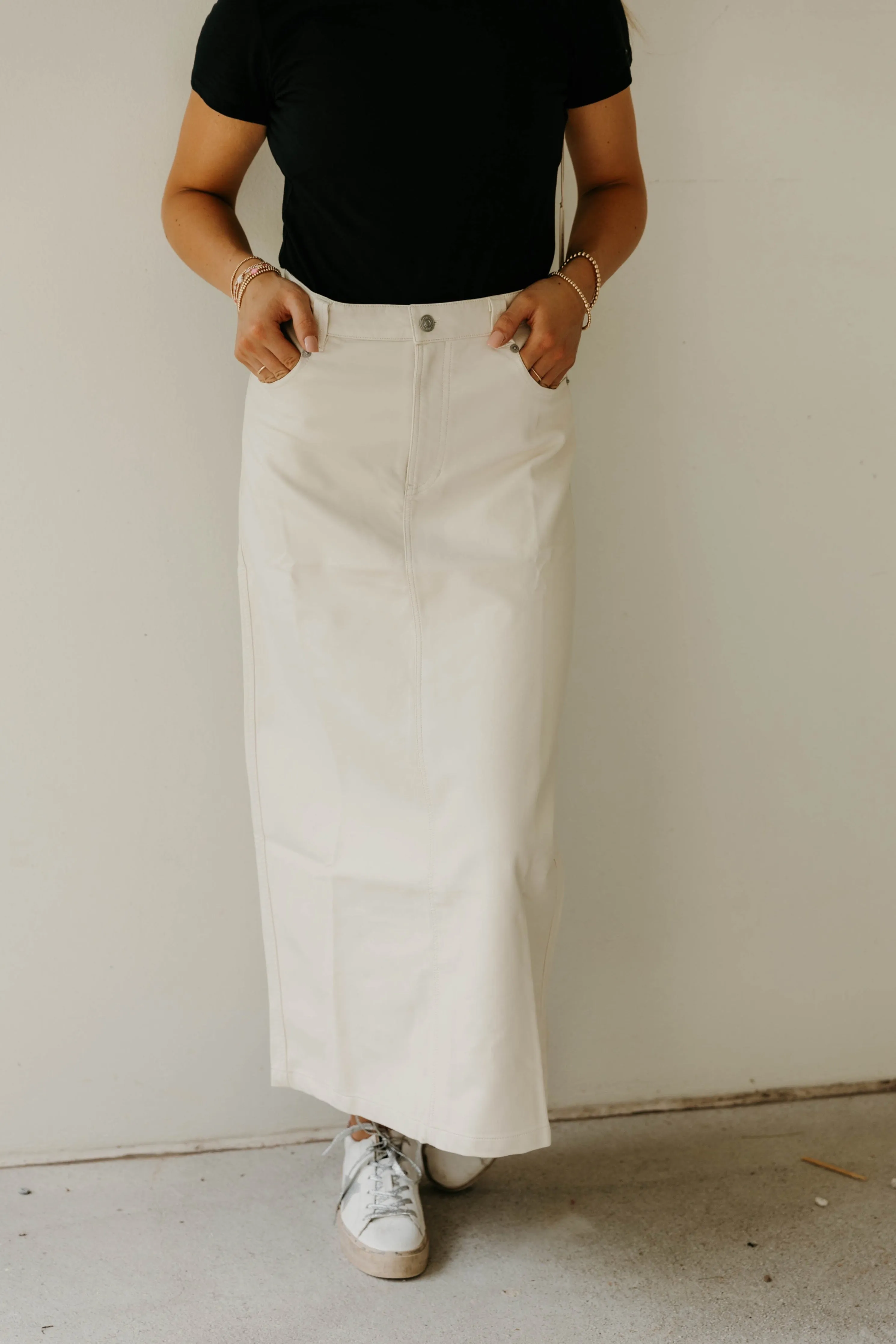 Free People City Slicker Vegan Maxi Skirt