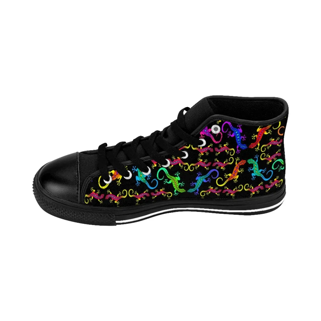 Geckos Puzzle Women's High-top Sneakers