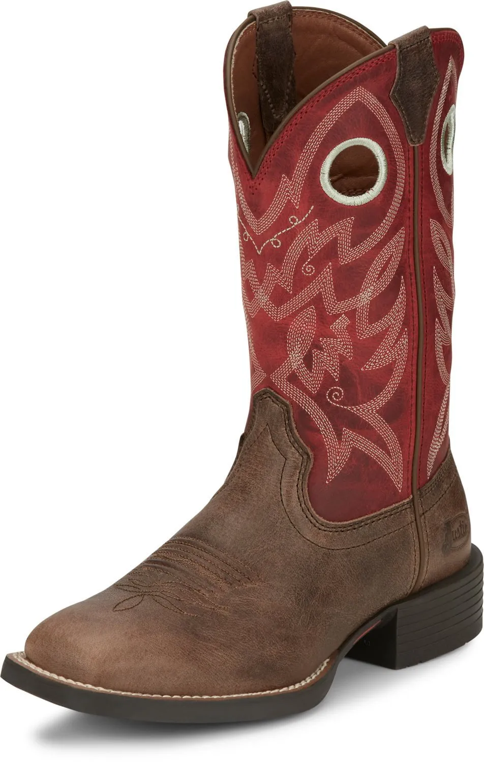 Justin Womens Liberty River Stone Leather Cowboy Boots