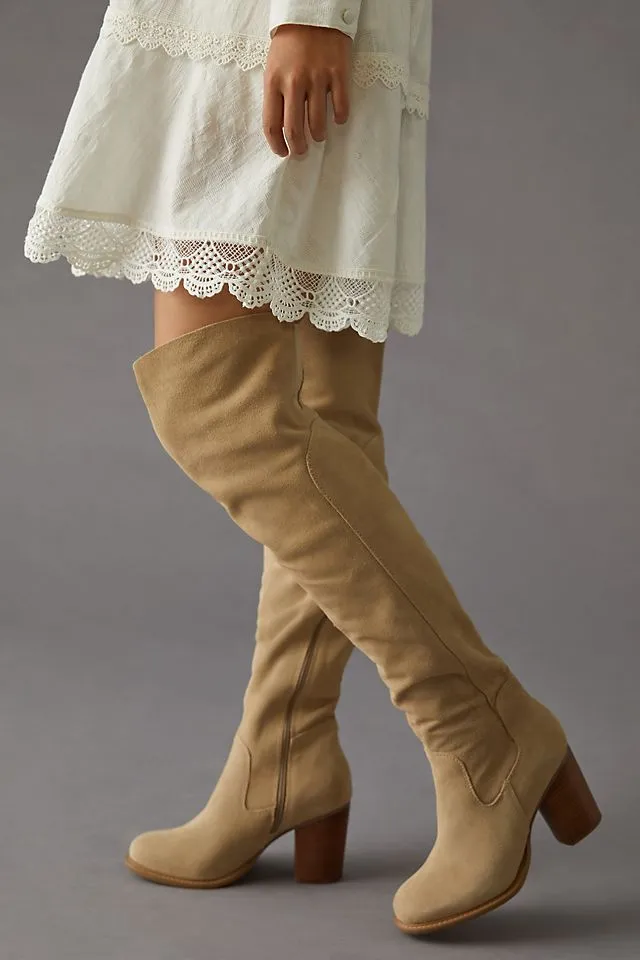 Kelsi Dagger Brooklyn Logan Over The Knee Boots, Sand