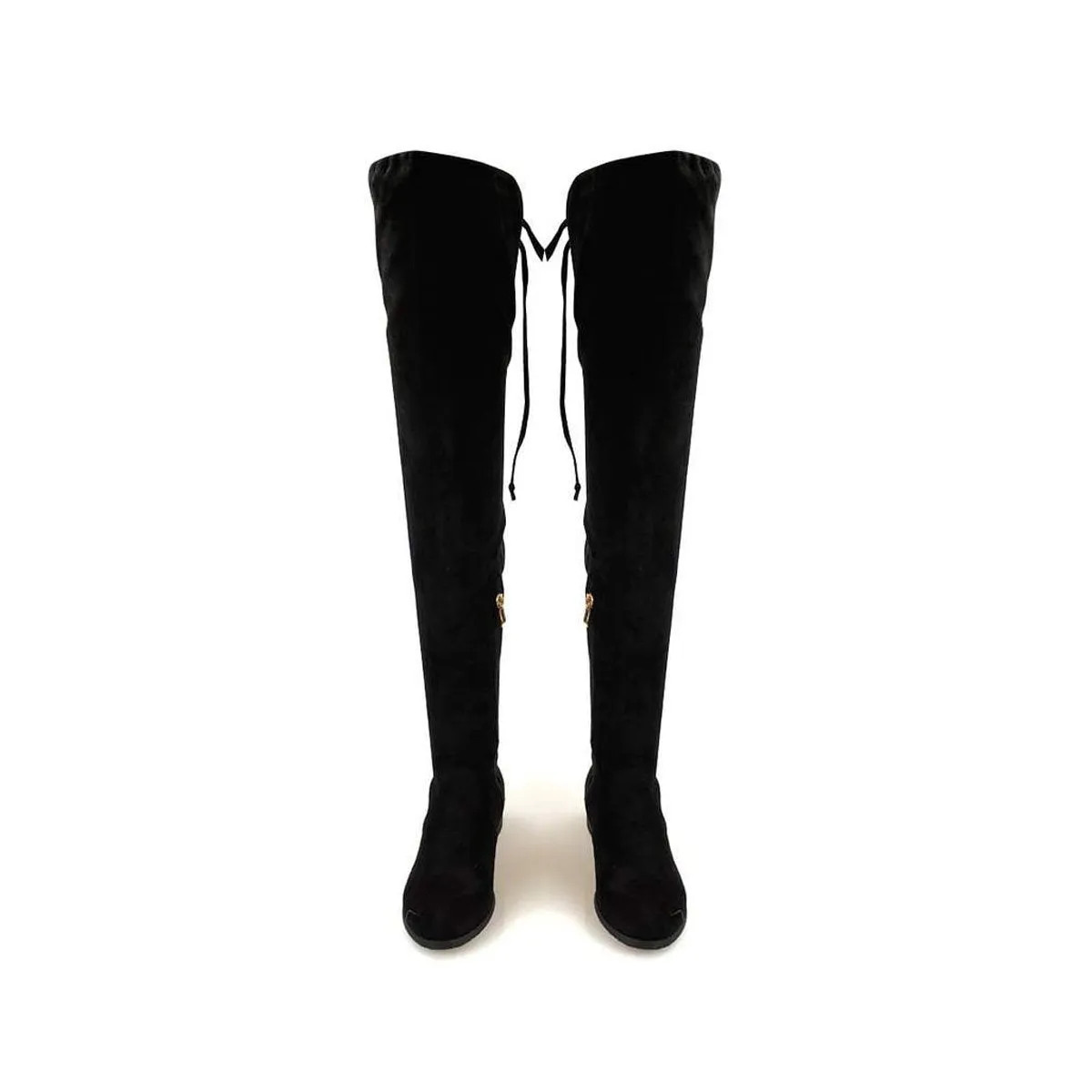 Lydia Flat Overknee Lace Up Boot