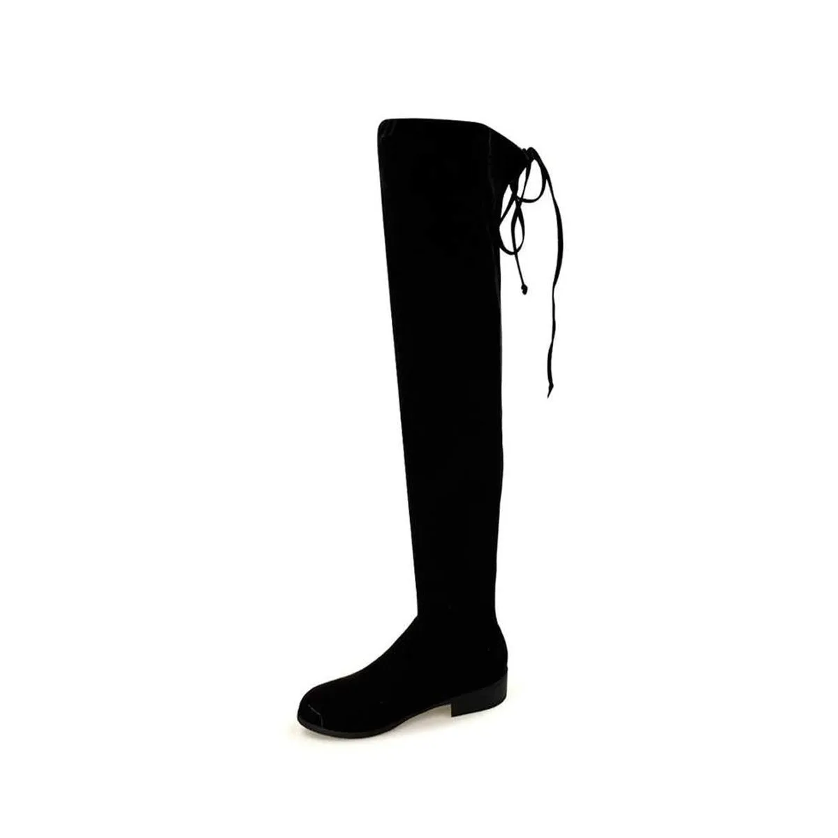 Lydia Flat Overknee Lace Up Boot