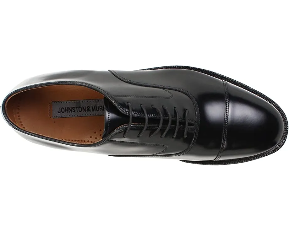 Melton Classic Dress Cap Toe Oxford Johnston & Murphy, black