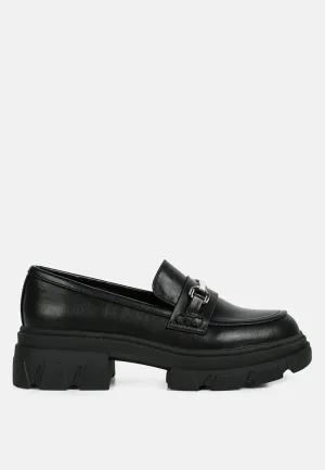 Oklyn Horsebit Emblesihed Chunky Platform Loafers