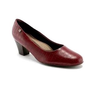 Red Croco Pumps for Womens (110.110)