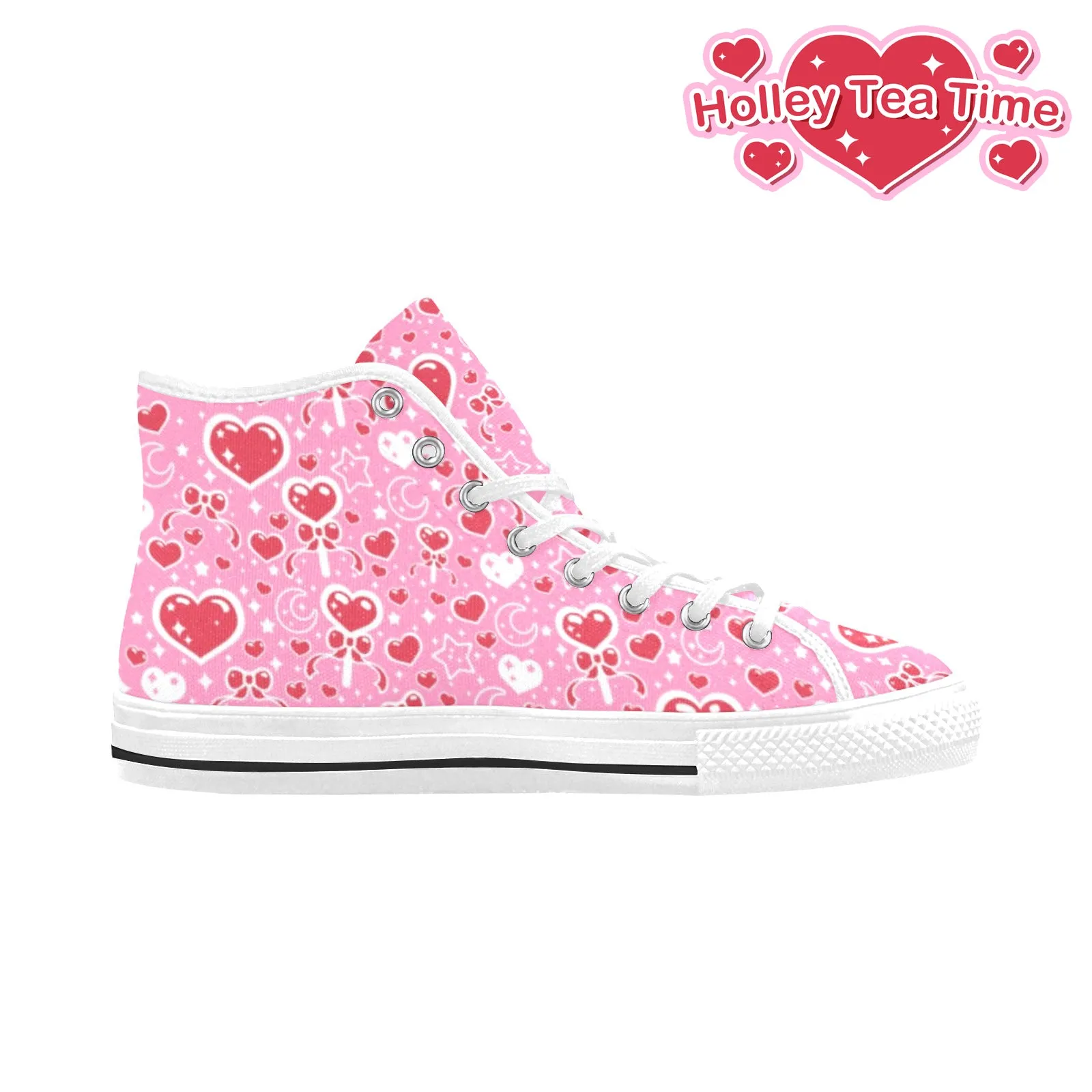 Sweet Feelings Pink Men's Fancy High Top Shoes