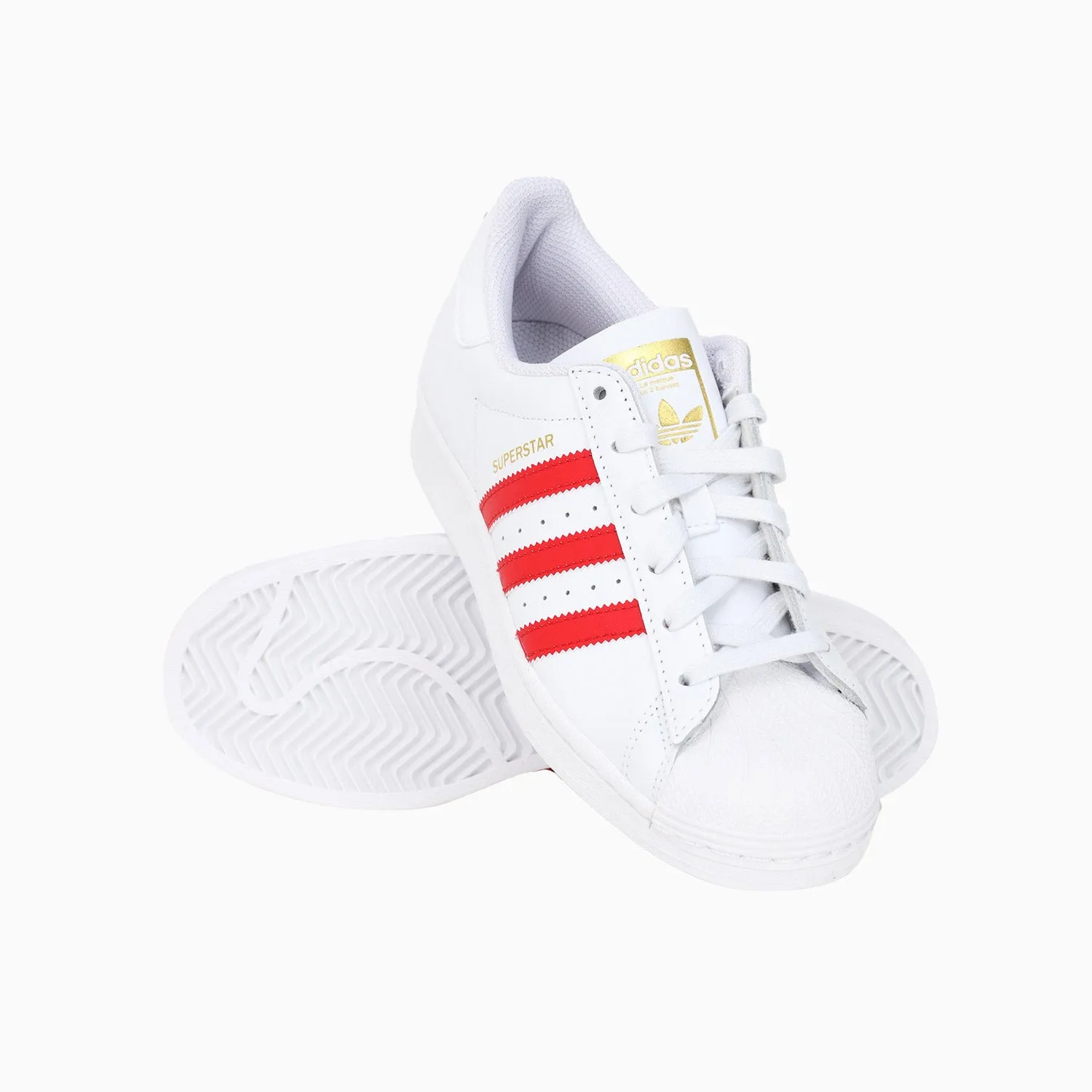 Women's Superstar "White Better Scarlet"