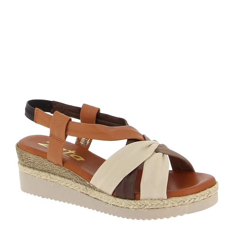 Zeta Derwin Tan Multi Wedge Slingback Sandal