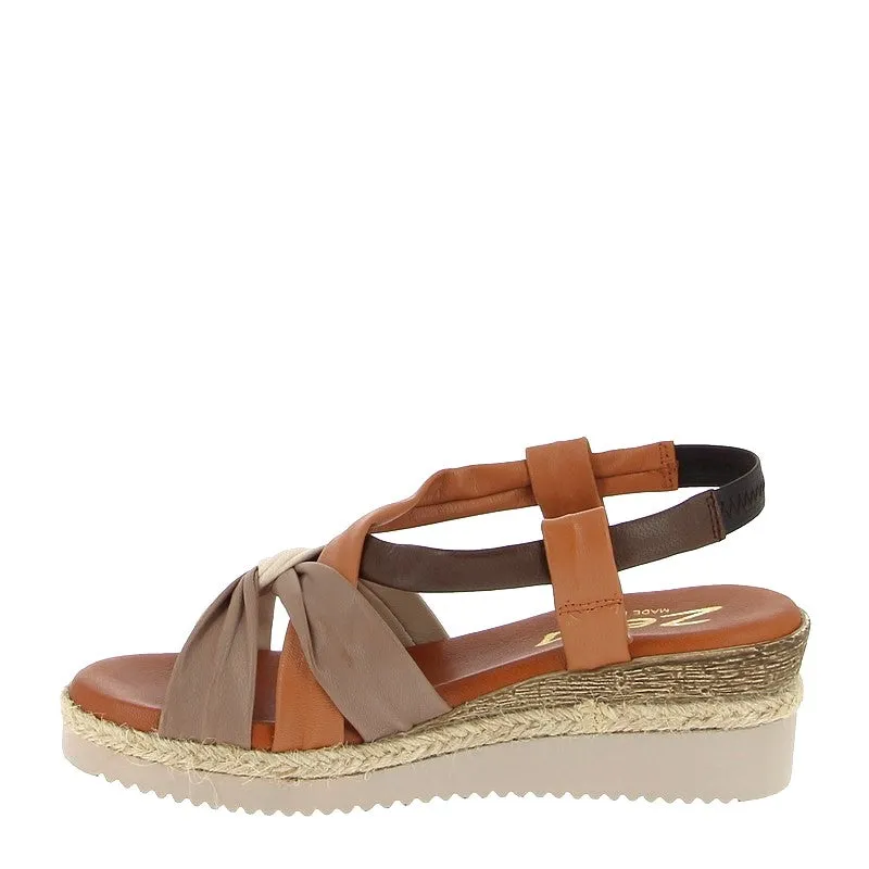 Zeta Derwin Tan Multi Wedge Slingback Sandal